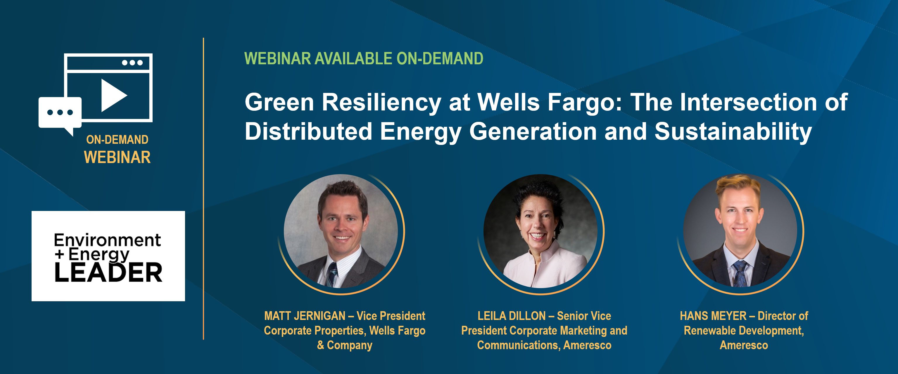 Green Resiliency at Wells Fargo | On-Demand Webinar from E+E Leader 